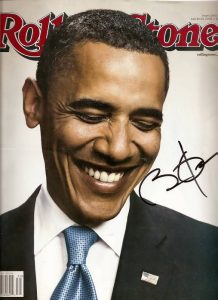Barack Obama autographed ROLLING STONE magazine