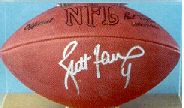 Bret Farve autographed football