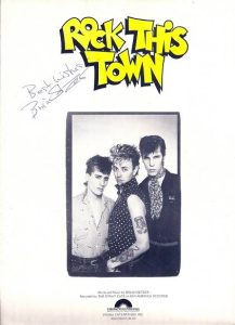 STRAY CATS- BRIAN SETZER autographed "ROCK THIS TOWN" LYRIC BOOK