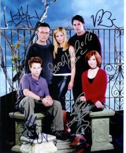 BUFFY THE VAMPIRE SLAYER autographed cast photo-by ALL 5!