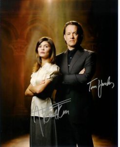 DaVINCI CODE autographed cast photo by TOMM HANKS & AUDREY TAUTA