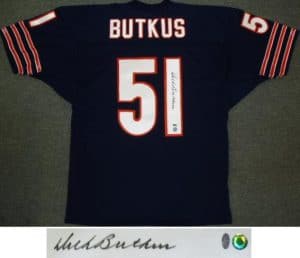 Dick Butkus autographed jersey- CHICAGO BEARS JERSEY!