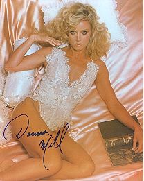DONNA MILLS autograph- SEXY bedroom pose!