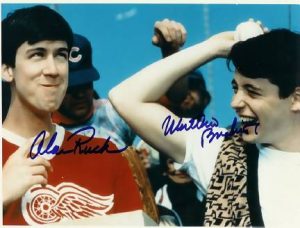 FERRIS BEULLER'S DAY OFF autographed cast photo signed by 2!