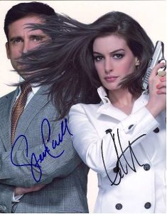 GET SMART autographed ~MOVIE~cast photo! STEVE CARRELL & ANNE HA