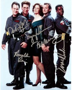 GHOSTBUSTERS autographed cast photo ALL 5 STARS! RARE!