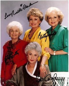 GOLDEN GIRLS autographed cast photo by ALL 4!