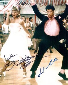 GREASE autographed cast photo signed by BOTH stars! NICE!