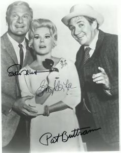 GREEN ACRES autographed cast photo***RARE*** signed photo by 3!