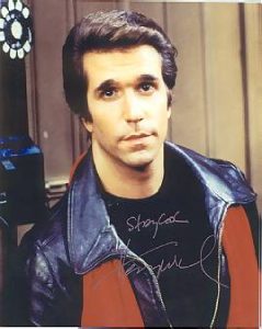 HENRY WINKLER autographed photo as "THE FONZ"!