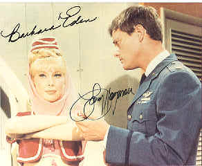 I DREAM OF JEANIE autographed cast photo-signed by BOTH stars!