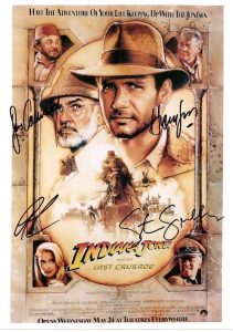 INDIANA JONES autographed cast photo signd by all 4!