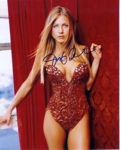JENNIFER ANISTON autograph- SEXY LINGERIE POSE!