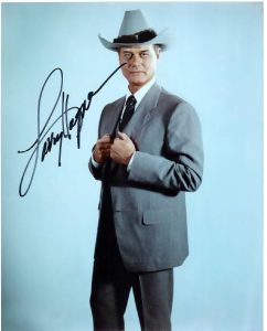 LARRY HAGMAN autographed photo as "J.R. EWING"- a CLASSIC!