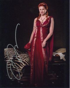 LUCY LAWLESS- "SPARTACUS" signed photo! RARE!