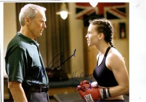 MILLION DOLLAR BABY autographed cast photo signed by CLINT & HIL