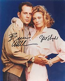 MOONLIGHTING autographed cast photo!- Signed by both! **RARE**!