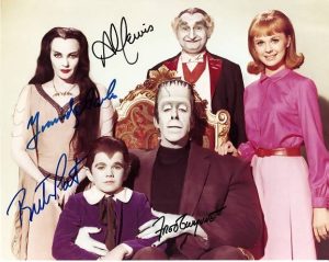 MUNSTERS autographed cast photo signed by ALL 4! RARE!!!