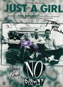 NO DOUBT with GWEN STEFANI autographed "JUST A GIRL" LYRIC BOOK