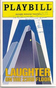 LAUGHTER ON THE 23 FLOOR signed by NATHAN LANE