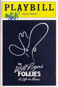 WILL ROGERS FOLLIES signed by Marla Maples