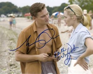 REVOLUTIONARY ROAD autographed cast photo #1-signed by LEO & KAT
