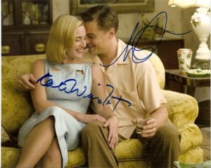 REVOLUTIONARY ROAD autographed cast photo #2-signed by LEO & KAT