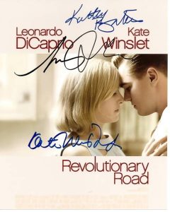 REVOLUTIONARY ROAD autographed cast photo #3-signed by LEO & KAT
