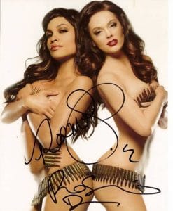 ROSE McGOWEN & ROSARIO DAWSON autographed photo! Two bad girls!