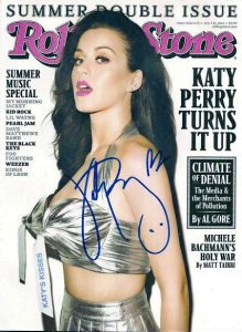 KATY PERRY Autographed "ROLLING STONE" magazine!