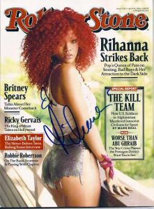 RIHANNA Autographed "ROLLING STONE" magazine!