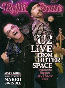 U2 Autographed "ROLLING STONE" magazine- BONO & EDGE!!!