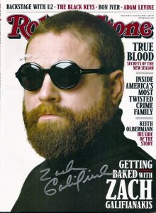 ZACH GALIFINAKIS Autographed "ROLLING STONE" magazine! Perfect!