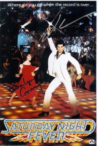 SATURDAY NIGHT FEVER autographed cast photo signed by BOTH!