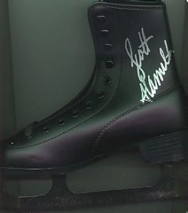 Scott Hamilton autogrtaphed figure skate