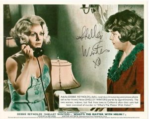 SHELLEY WINTERS autograph- "WHATS THE MATTER WITH HELEN" GREAT C