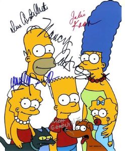 SIMPSONS autographed cast photo signed by ALL 5!