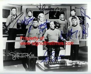 STAR TREK- ***COPY*** of autographed photo signed by all 8!!!