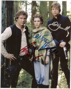STAR WARS autographed cast photo signed by ALL 3 LEGENDS!
