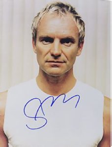 STING autographed photo! NICE-DIFFERENT!