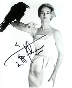 TIPPI HEDRIN autograph- STUNNING B/W "BIRDS"!