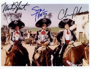 THREE AMIGOS autographed cast photo signed by ALL THREE STARS!