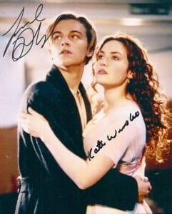 TITANIC autographed cast photo signed by LEO & KATE!