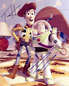 TOY STORY autographed cast photo signed by WOODY & BUZZ! COOL!