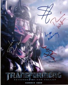 TRANSFORMERS autographed cast photo signed by FIVE STARS! OUTSTA