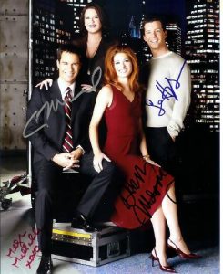 WILL & GRACE autographed cast photo signed by ALL 4!!!