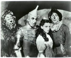 WIZARD OF OZ- JACK HALEY Autographed 8X10- TIN MAN!