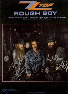 Z Z TOP autographed "ROUGH BOY" LYRIC BOOKLET!
